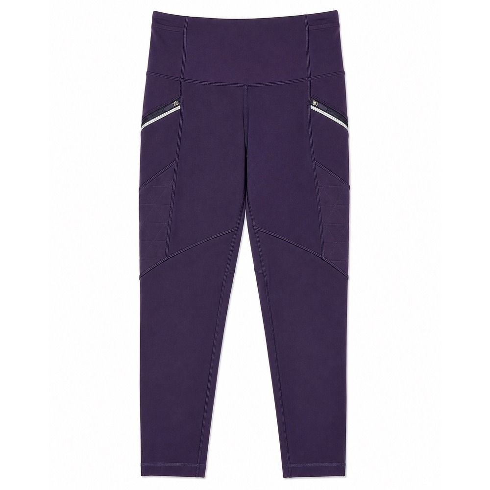 Lululemon Fast And Free Crop Leggings Size 6 Purpleโ Reflective Pockets 24"
